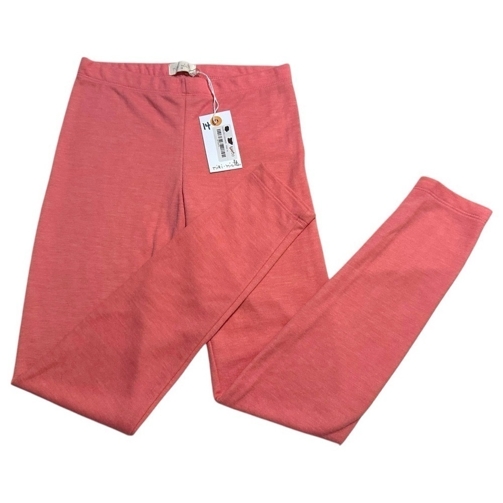 Miki Miette Girls Coral Pink Leggings - Size 14